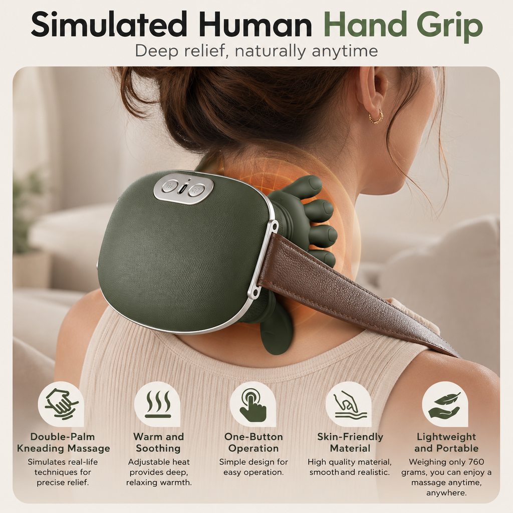 Gripz Luxe Massager - Heated Neck & Shoulder Relief